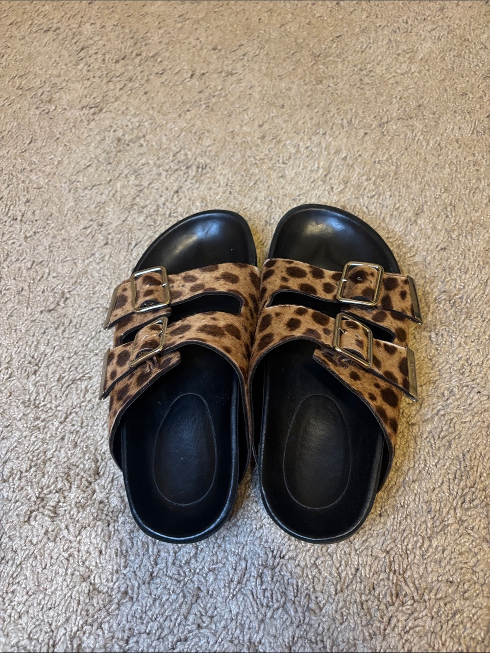 Givenchy Leopard Print Double-Buckle Slide Sandals - Women - Picture 3 of 5